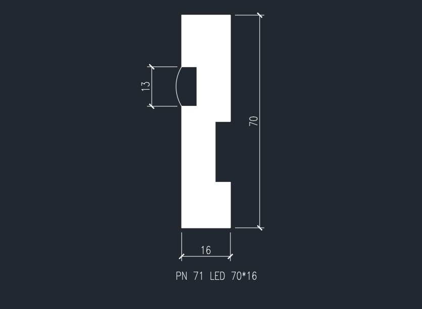 Плинтус для подсветки LED Evrowood PN021LED