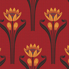 Обои Isidore Leroy Rolls 6240403 TULIPES ROUGE
