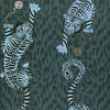 Обои Clarke&Clarke Animalia Wallpaper TIGRIS-NAVY-W0105-03