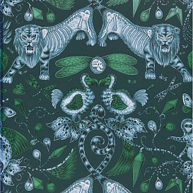 Обои Clarke&Clarke Animalia Wallpaper EXTINCT-NAVY-W0100-04