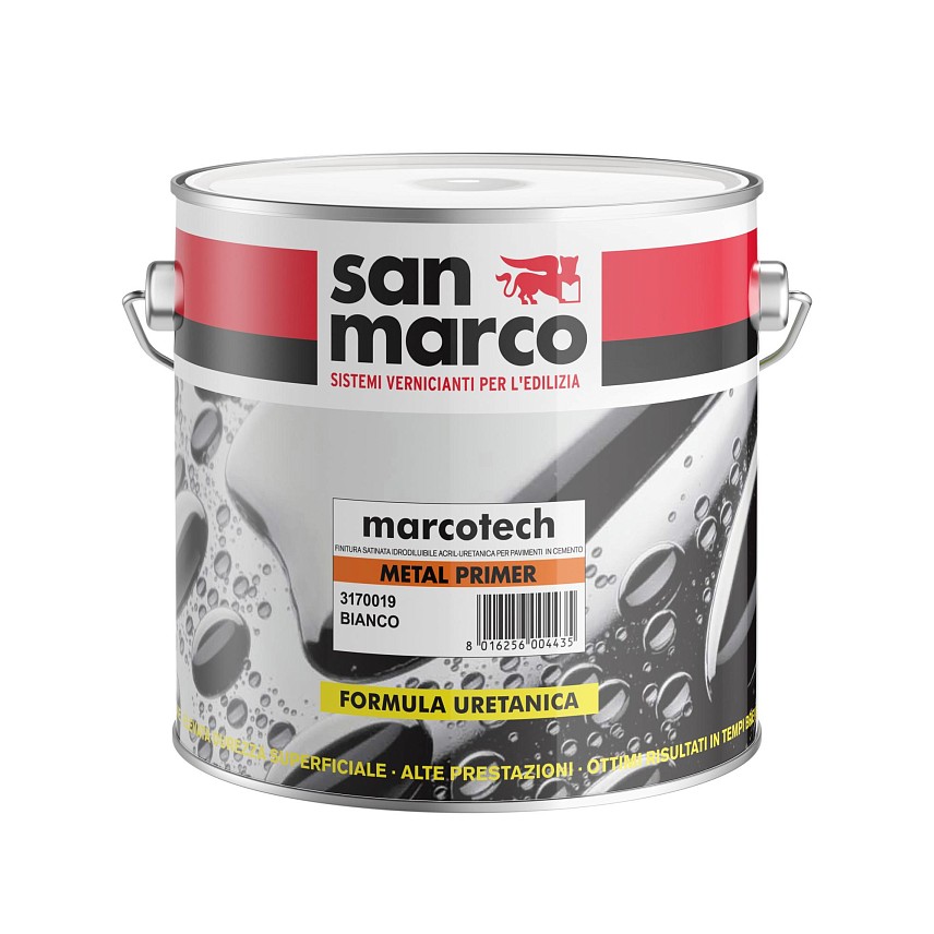 Штукатурка Акрил-уретановая краска 2,5L Marcotech AU Metal Primer grigio San Marco 332-0807-2.5L